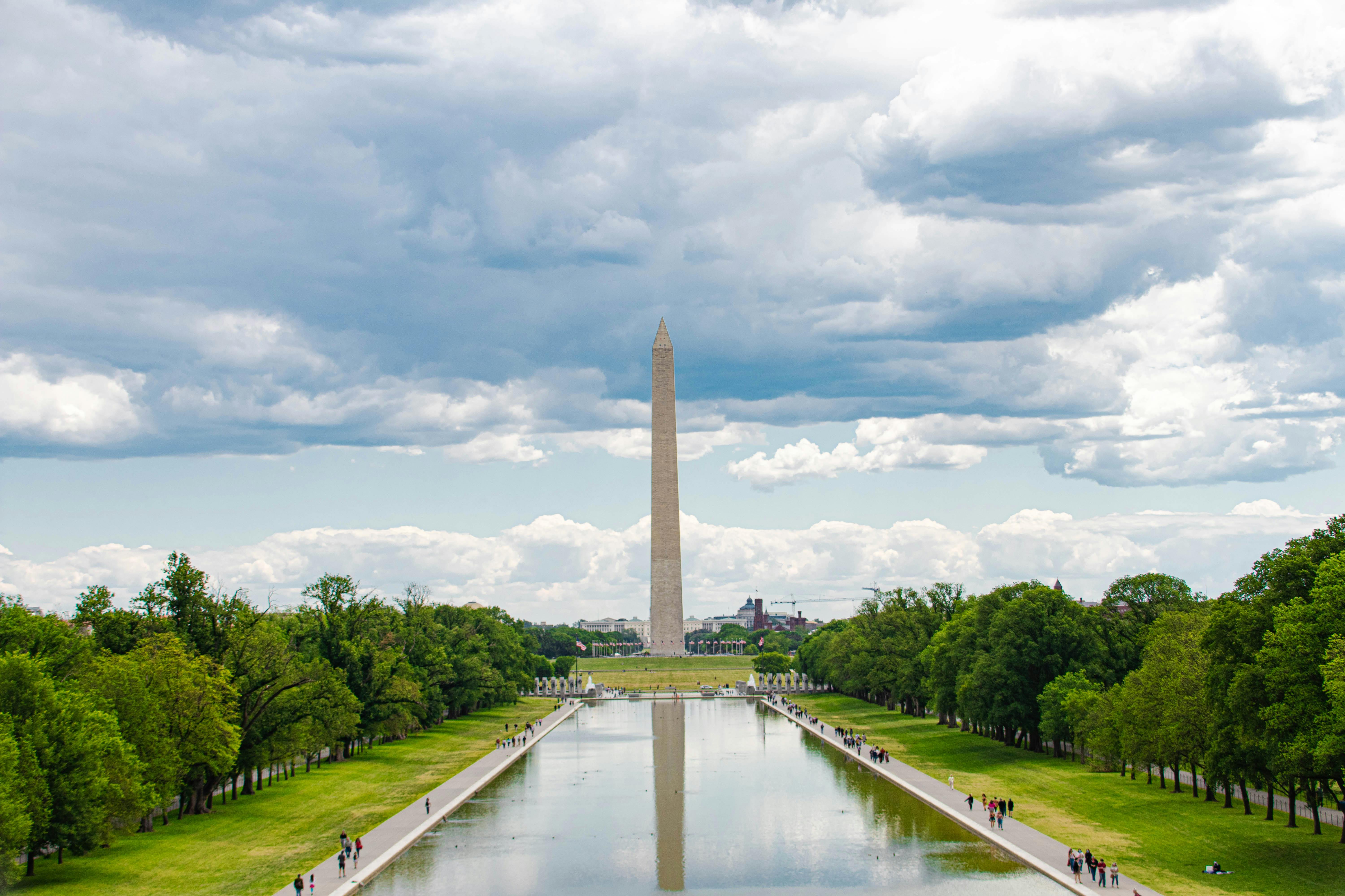 D.C. Reflecting pool being painted to deter introspection of own actions