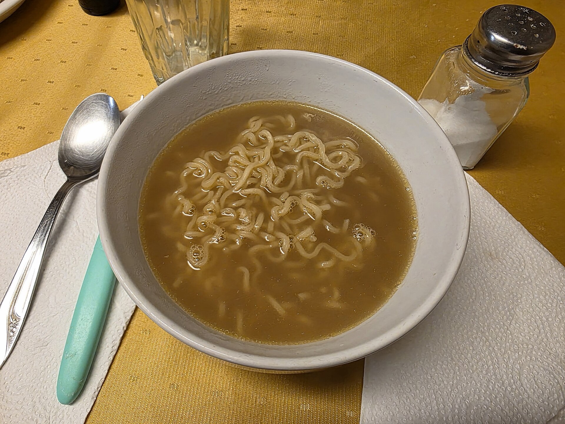 Area Man Questions Every Decision he’s Ever Made Staring at Cold Soup Dinner